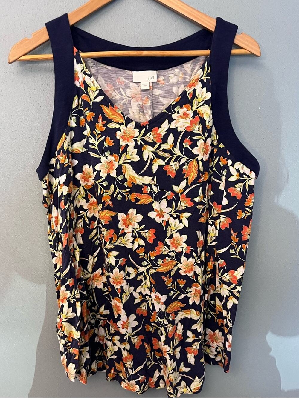 J. Jill Floral V-Neck Tank